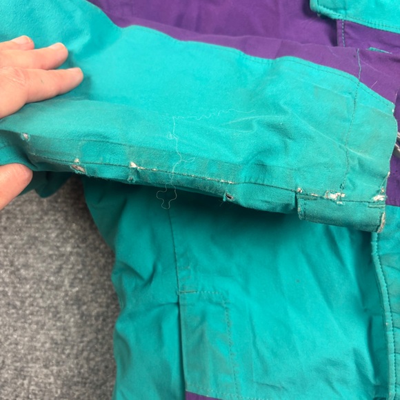 THE NORTH FACE Girls Teal/Purple Snow Ski Jacket Hooded Hy-vent size: Small 7/8 - Picture 10 of 10